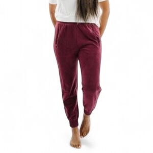 ZYIA Fleece NWT Winter Jogger Burgundy Pants Sz XXL Activewear Athleisure Cozy
